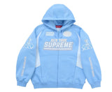 Supreme Football Zip Up Hooded Sweatshirt (FW25) Light Blue