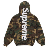 Supreme Satin Applique Hooded Sweatshirt (SS26) Woodland Camo
