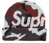 Supreme Camo Big Logo Beanie Red Camo
