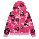 Denim Tears The Cotton Wreath Zip Sweatshirt Pink Camo
