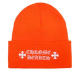 Chrome Hearts Logo Beanie Safety Orange
