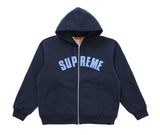 Supreme Arc Thermal Lined Zip Up Hooded Sweatshirt Navy