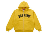 Supreme Arc Thermal Lined Zip Up Hooded Sweatshirt Yellow