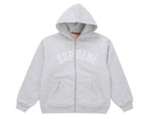 Supreme Arc Thermal Lined Zip Up Hooded Sweatshirt Ash Grey