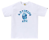 BAPE ABC Camo College Tee (FW25) White/Blue