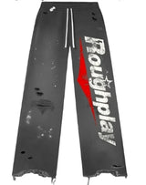 ROUGH PLAY  DARK GREY/RED SWEATPANTS
