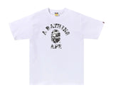 BAPE Heather Grey Camo College Tee 'White'