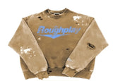 Rough Play Tan/Blue CrewNeck SweatShirt