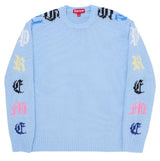 Supreme Old English Sleeves Sweater Light Blue