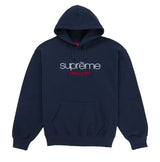 Supreme Classic Logo Hooded Sweatshirt Navy