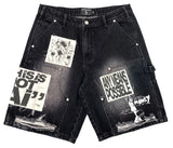 Mixed Emotions Black Ai Denim Shorts