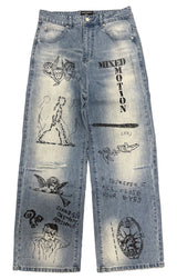 Mixed Emotions Blue Canvas Denim