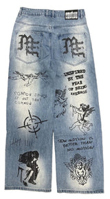 Mixed Emotions Blue Canvas Denim