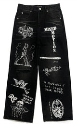 Mixed Emotions Black Canvas Denim