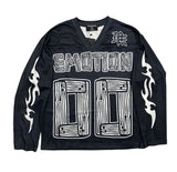 Mixed Emotion OVERSIZED Black “Lightning” Jersey