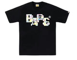 BAPE Neon Camo 8Bit Logo Tee Black