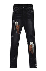 Amiri MA Drip Aged Black Jean