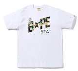 BAPE 1st Camo BAPE Sta Logo Tee (FW22) White Yellow