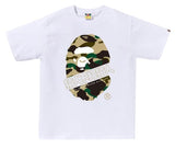 BAPE 1st Camo Bape Kanji Tee White/Yellow