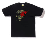 BAPE 1st Camo Ape Face Sta Tee Black Green