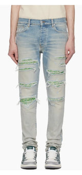 AMIRI Blue Boucle Thrasher Jeans AMIRI