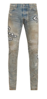 Amiri Domino Applique Skinny Jean