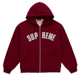 Supreme Arc Thermal Lined Zip Up Hooded Sweatshirt Cardinal (FW26)