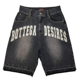 Bottega Desires Black Washed Denim Shorts