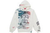 Supreme Overprint Hooded Sweatshirt White