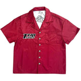 Triple Sevens Nylon Button Up Red