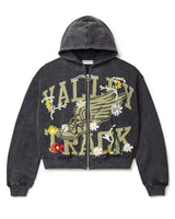 VALE FOREVER MIDNIGHT GARDEN ZIP-UP HOODIE