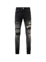 Amiri Hollywood Repaired Black Wash Jean