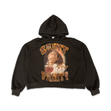 Printed Hoodie "Grey & Burgundy"