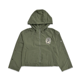 Saint Vanity Nylon Hooded Track Jacket Green