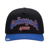 Godspeed Forever Trucker Hat Black Light-Blue Orange