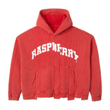 Raspberry Hills Sliced Hoodie Red