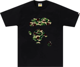 BAPE ABC Camo Ape Face Tee Black/Green